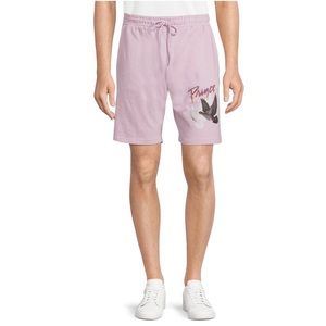Prince Grpahic Print Fleece Jogger Shorts